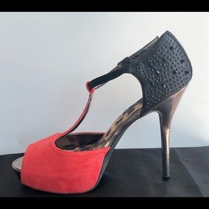STREET SOCIETY SUEDE & PATENT LEATHER 5”HEELS